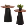 Τραπεζάκια σαλονιού SUNNI Σετ 2 τμχ Μεταλλο Μαύρο και Ξύλο Mango TOP Φ48,5x53Υ και Φ39,5x44Υεκ. Τραπεζάκια σαλονιού SUNNI Σετ 2 τμχ Μεταλλο Μαύρο και Ξύλο Mango TOP Φ48,5x53Υ και Φ39,5x44Υεκ.