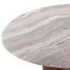 Coffee table FORMEL C9671 Acacia Wood in Natural - White Marble Φ100x40Υcm Coffee table FORMEL C9671 Acacia Wood in Natural - White Marble Φ100x40Υcm