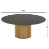 Coffee table CLAD C9674 Metal in Gold and Black Φ80x32Hcm Coffee table CLAD C9674 Metal in Gold and Black Φ80x32Hcm