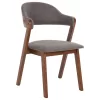 Καρέκλα RIDER Rubberwood Kαρυδί με ύφασμα Γκρί 59x59x83Yεκ. Καρέκλα RIDER Rubberwood Kαρυδί με ύφασμα Γκρί 59x59x83Yεκ.