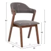 Καρέκλα RIDER Rubberwood Kαρυδί με ύφασμα Γκρί 59x59x83Yεκ. Καρέκλα RIDER Rubberwood Kαρυδί με ύφασμα Γκρί 59x59x83Yεκ.