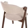 Chair RIDER Rubberwood Walnut and Cream fabric 59x59x83Hcm. Chair RIDER Rubberwood Walnut and Cream fabric 59x59x83Hcm.