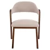 Chair RIDER Rubberwood Walnut and Cream fabric 59x59x83Hcm. Chair RIDER Rubberwood Walnut and Cream fabric 59x59x83Hcm.