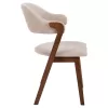 Chair RIDER Rubberwood Walnut and Cream fabric 59x59x83Hcm. Chair RIDER Rubberwood Walnut and Cream fabric 59x59x83Hcm.