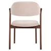 Chair RIDER Rubberwood Walnut and Cream fabric 59x59x83Hcm. Chair RIDER Rubberwood Walnut and Cream fabric 59x59x83Hcm.