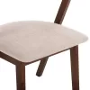 Chair RIDER Rubberwood Walnut and Cream fabric 59x59x83Hcm. Chair RIDER Rubberwood Walnut and Cream fabric 59x59x83Hcm.