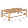 Τραπεζάκι σαλονιού LONDER C5985 Ξύλο TEAK - Συνθετικό Rattan σε Φυσικό 119x79,5x41Yεκ.