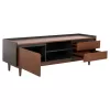 TV Cabinet VEEN MDF with Walnut Veneer in Walnut - Dark Gray 170x40x50cm. TV Cabinet VEEN MDF with Walnut Veneer in Walnut - Dark Gray 170x40x50cm.