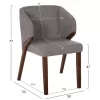 Chair-Armchair RADDER Rubberwood Walnut and Grey fabric 50x53x77Hcm. Chair-Armchair RADDER Rubberwood Walnut and Grey fabric 50x53x77Hcm.