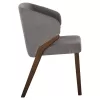 Chair-Armchair RADDER Rubberwood Walnut and Grey fabric 50x53x77Hcm. Chair-Armchair RADDER Rubberwood Walnut and Grey fabric 50x53x77Hcm.