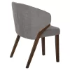 Chair-Armchair RADDER Rubberwood Walnut and Grey fabric 50x53x77Hcm. Chair-Armchair RADDER Rubberwood Walnut and Grey fabric 50x53x77Hcm.