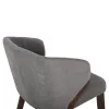 Chair-Armchair RADDER Rubberwood Walnut and Grey fabric 50x53x77Hcm. Chair-Armchair RADDER Rubberwood Walnut and Grey fabric 50x53x77Hcm.