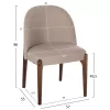 Dining Chair RAMMER Rubberwood Walnut and Cream fabric 57x55x86Hcm. Dining Chair RAMMER Rubberwood Walnut and Cream fabric 57x55x86Hcm.