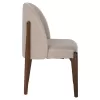 Dining Chair RAMMER Rubberwood Walnut and Cream fabric 57x55x86Hcm. Dining Chair RAMMER Rubberwood Walnut and Cream fabric 57x55x86Hcm.
