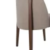 Dining Chair RAMMER Rubberwood Walnut and Cream fabric 57x55x86Hcm. Dining Chair RAMMER Rubberwood Walnut and Cream fabric 57x55x86Hcm.
