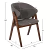 Καρέκλα HANA Rubberwood Καρυδί και Γκρί ύφασμα 55x60x84Yεκ. Καρέκλα HANA Rubberwood Καρυδί και Γκρί ύφασμα 55x60x84Yεκ.