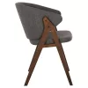 Καρέκλα HANA Rubberwood Καρυδί και Γκρί ύφασμα 55x60x84Yεκ. Καρέκλα HANA Rubberwood Καρυδί και Γκρί ύφασμα 55x60x84Yεκ.