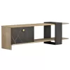 TV cabinet HENRIETTE Melamine in Sonoma - Black Marble 120x25x37cm TV cabinet HENRIETTE Melamine in Sonoma - Black Marble 120x25x37cm