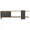TV cabinet HENRIETTE Melamine in Sonoma - Black Marble 120x25x37cm TV cabinet HENRIETTE Melamine in Sonoma - Black Marble 120x25x37cm