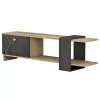 TV cabinet HENRIETTE Melamine in Sonoma - Black Marble 120x25x37cm TV cabinet HENRIETTE Melamine in Sonoma - Black Marble 120x25x37cm