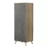 Παπουτσοθήκη - Ντουλάπι ALVARO C8954.14 Μελαμίνη Sonoma - Stone Texture 50x38x135Y εκ.