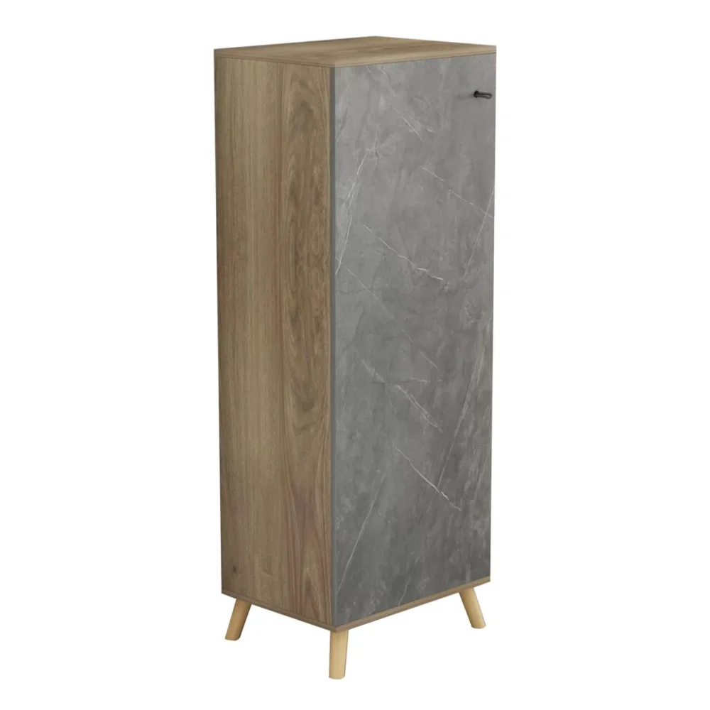 Παπουτσοθήκη - Ντουλάπι ALVARO C8954.14 Μελαμίνη Sonoma - Stone Texture 50x38x135Y εκ.