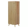 SHOE CABINET ALVARO MELAMINE IN NATURAL WOOD COLOR 50Χ38Χ135Hcm. SHOE CABINET ALVARO MELAMINE IN NATURAL WOOD COLOR 50Χ38Χ135Hcm.