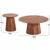Coffee tables GROOT Set of 2 pcs Round Solid Acacia Φ80 & Φ45cm. Coffee tables GROOT Set of 2 pcs Round Solid Acacia Φ80 & Φ45cm.