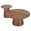 Coffee tables GROOT Set of 2 pcs Round Solid Acacia Φ80 & Φ45cm. Coffee tables GROOT Set of 2 pcs Round Solid Acacia Φ80 & Φ45cm.
