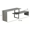 TV cabinet BRIGGITE Melamine in Grey Stone Texture 160x30x45cm TV cabinet BRIGGITE Melamine in Grey Stone Texture 160x30x45cm