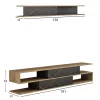 TV FURNITURE SET BIRGITTA  MELAMINE IN NATURAL-BLACK MARBLE 181x31,5x39,6Hcm. TV FURNITURE SET BIRGITTA  MELAMINE IN NATURAL-BLACK MARBLE 181x31,5x39,6Hcm.