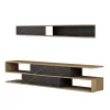 TV FURNITURE SET BIRGITTA  MELAMINE IN NATURAL-BLACK MARBLE 181x31,5x39,6Hcm. TV FURNITURE SET BIRGITTA  MELAMINE IN NATURAL-BLACK MARBLE 181x31,5x39,6Hcm.
