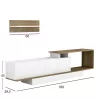 TV FURNITURE SET GARCELLE  MELAMINE IN NATURAL-WHITE 180x29,6x45Hcm. TV FURNITURE SET GARCELLE  MELAMINE IN NATURAL-WHITE 180x29,6x45Hcm.