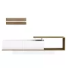 TV FURNITURE SET GARCELLE  MELAMINE IN NATURAL-WHITE 180x29,6x45Hcm. TV FURNITURE SET GARCELLE  MELAMINE IN NATURAL-WHITE 180x29,6x45Hcm.