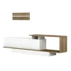 TV FURNITURE SET GARCELLE  MELAMINE IN NATURAL-WHITE 180x29,6x45Hcm. TV FURNITURE SET GARCELLE  MELAMINE IN NATURAL-WHITE 180x29,6x45Hcm.