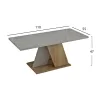 Coffee table DILE C9528.02 Melamine in Stone Texture Gray - Natural 110x55x47cm Coffee table DILE C9528.02 Melamine in Stone Texture Gray - Natural 110x55x47cm