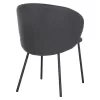 Chair-Armchair ISIAH Grey fabric and Black Metal legs 56x56x76Hcm. Chair-Armchair ISIAH Grey fabric and Black Metal legs 56x56x76Hcm.