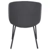 Chair-Armchair ISIAH Grey fabric and Black Metal legs 56x56x76Hcm. Chair-Armchair ISIAH Grey fabric and Black Metal legs 56x56x76Hcm.