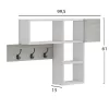 ENTRYWAY HANGER WITH SHELVES HARLAN  MELAMINE IN SONAMA-WHITE 99,5x15x61Hcm. ENTRYWAY HANGER WITH SHELVES HARLAN  MELAMINE IN SONAMA-WHITE 99,5x15x61Hcm.