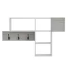 ENTRYWAY HANGER WITH SHELVES HARLAN  MELAMINE IN SONAMA-WHITE 99,5x15x61Hcm. ENTRYWAY HANGER WITH SHELVES HARLAN  MELAMINE IN SONAMA-WHITE 99,5x15x61Hcm.