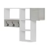 ENTRYWAY HANGER WITH SHELVES HARLAN  MELAMINE IN SONAMA-WHITE 99,5x15x61Hcm. ENTRYWAY HANGER WITH SHELVES HARLAN  MELAMINE IN SONAMA-WHITE 99,5x15x61Hcm.