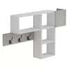 ENTRYWAY HANGER WITH SHELVES HARLAN  MELAMINE IN SONAMA-WHITE 99,5x15x61Hcm. ENTRYWAY HANGER WITH SHELVES HARLAN  MELAMINE IN SONAMA-WHITE 99,5x15x61Hcm.