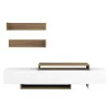 TV FURNITURE SET EDUARDO  MELAMINE IN WHITE-NATURAL 180x29,5x45Hcm. TV FURNITURE SET EDUARDO  MELAMINE IN WHITE-NATURAL 180x29,5x45Hcm.