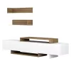 TV FURNITURE SET EDUARDO  MELAMINE IN WHITE-NATURAL 180x29,5x45Hcm. TV FURNITURE SET EDUARDO  MELAMINE IN WHITE-NATURAL 180x29,5x45Hcm.