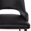 Chair DELF PU Black with Black Metal legs and Wooden back Natural 48x55x76Hcm. Chair DELF PU Black with Black Metal legs and Wooden back Natural 48x55x76Hcm.