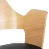 Chair-Armchair VELP Wood in Natural with Black PU and Black Metal legs 55,5x50x79Hcm. Chair-Armchair VELP Wood in Natural with Black PU and Black Metal legs 55,5x50x79Hcm.