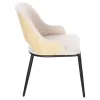 Chair DELF Beige fabric with Black Metal legs and Wooden back in Oak 48x55x76Hcm. Chair DELF Beige fabric with Black Metal legs and Wooden back in Oak 48x55x76Hcm.