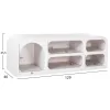 Living room composition HANDYR C11947 Set of 4 pcs from Solid Mango Wood in White