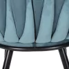 Armchair LUANDA Turquoise Velvet and Black Metal legs 62x54x79Hcm. Armchair LUANDA Turquoise Velvet and Black Metal legs 62x54x79Hcm.