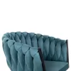 Armchair LUANDA Turquoise Velvet and Black Metal legs 62x54x79Hcm. Armchair LUANDA Turquoise Velvet and Black Metal legs 62x54x79Hcm.